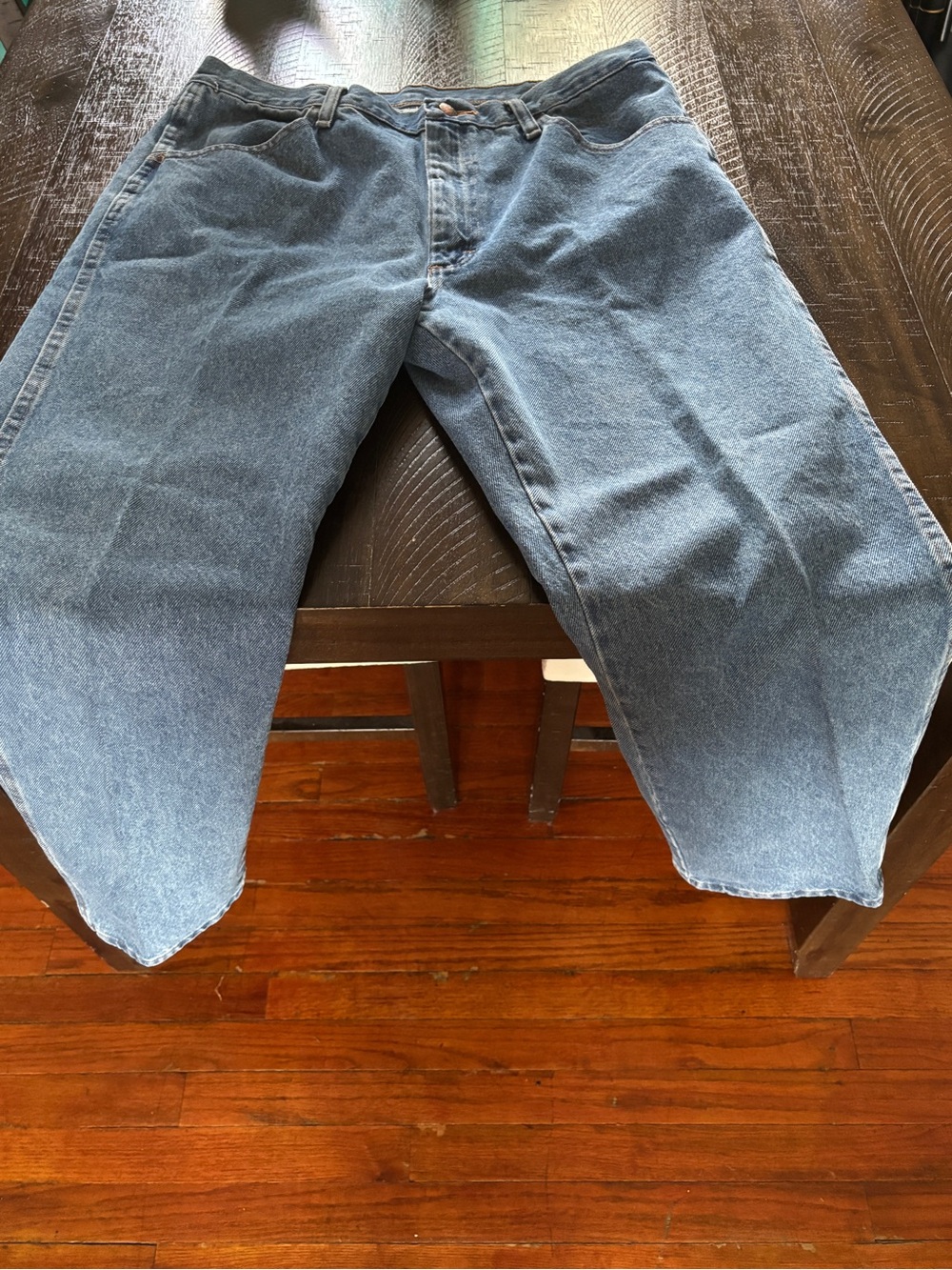 Rustler Men’s Straight Classic Light Blue Denim Jeans